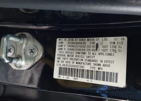 2008 Honda Cr-V Lx from USA, damaged, VIN JHLRE38308C057885